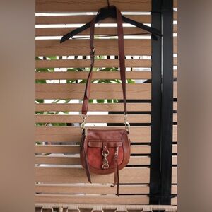 Rebecca Minkoff Brown Leather and Suede Crossbody Bag